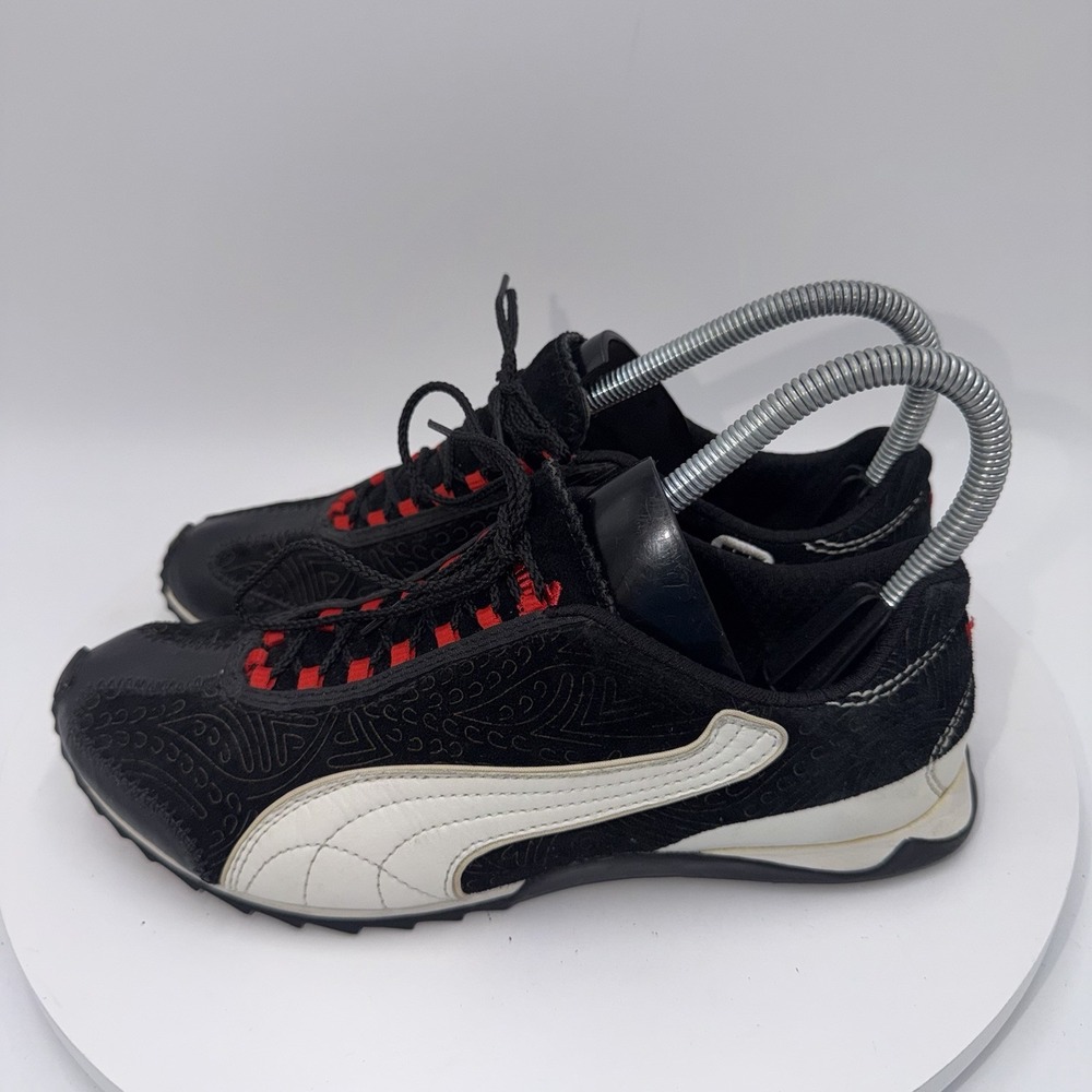PUMA Vintage Y2K Speedcat Black Red Suede‎ Embossed Sneakers Size Women's 6.5